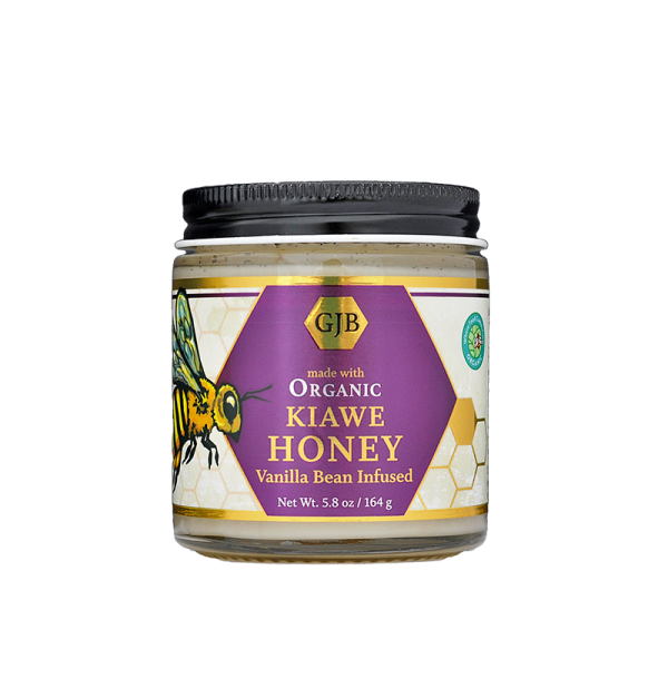 White Kiawe vanilla infused honey 5.8 oz jar