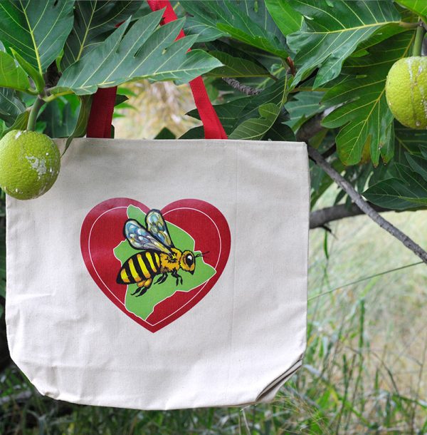 Bee Island Love Honey reusable shopping bag
