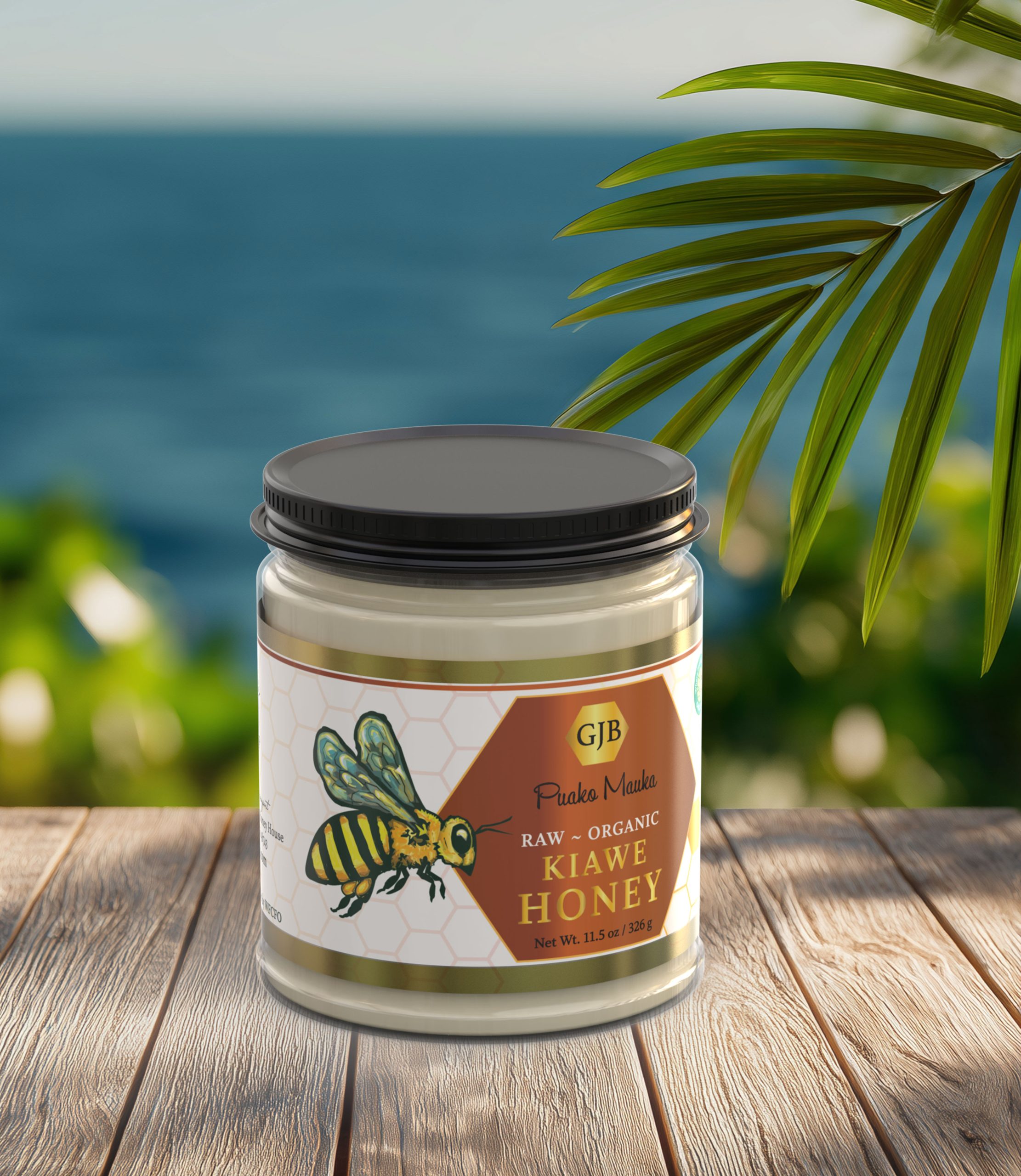 kiawe-honey-jar Kohala Coast coastline ocean and kiawe trees